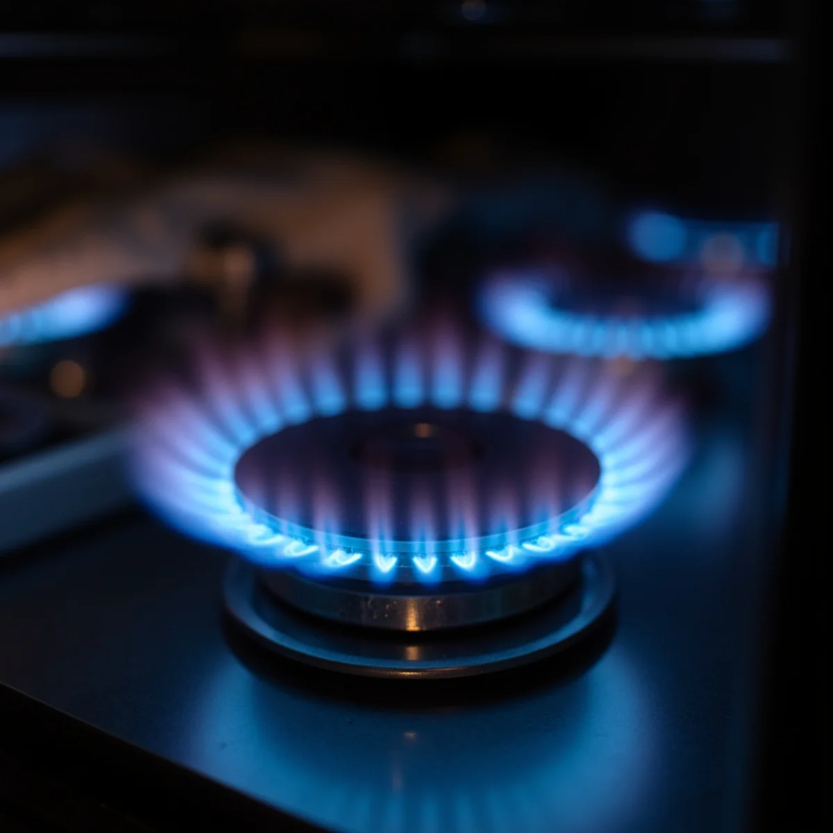 HVAC technician inspecting gas furnace burner flames and testing safety sensors